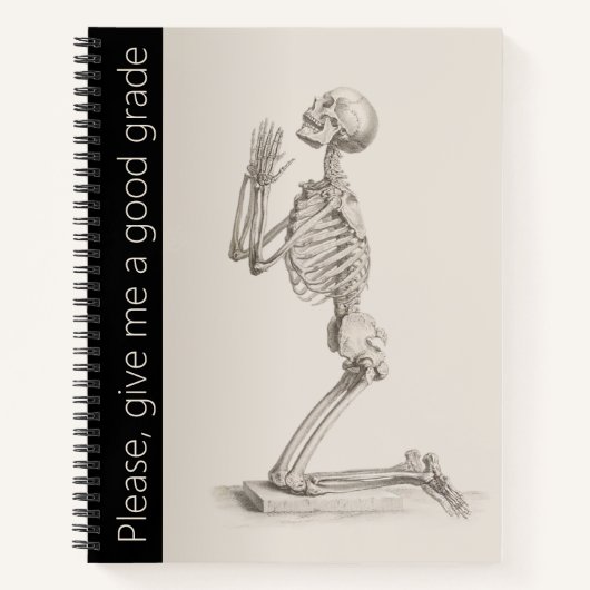 Leuke Grappige Skelet Spiraal Notebook Notitieboek (Voorkant)