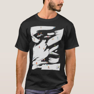 Leuke Grappige Ski Snowboard Berg Winter Vakantie T-shirt
