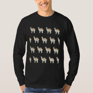 Leuke Grappige Slaap op Llama Patroon Tri B T-shirt