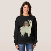 Leuke Grappige Sloth Riding Llama 32 Trui (Voorkant volledig)