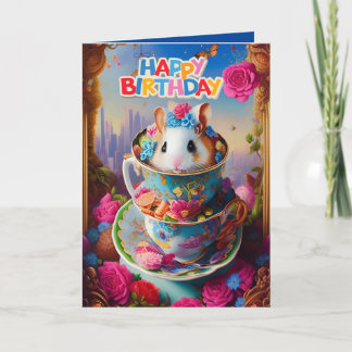 Leuke Grappige Syrische Hamsters Verjaardagskaart Kaart