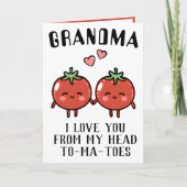 Leuke Grappige Tomaat Pun Oma Gelukkige Verjaardag Bedankkaart (Voorkant)