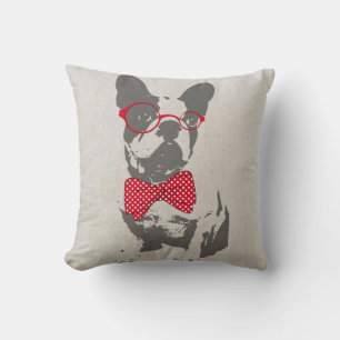 Leuke grappige trendy vintage dierlijke Franse Kussen