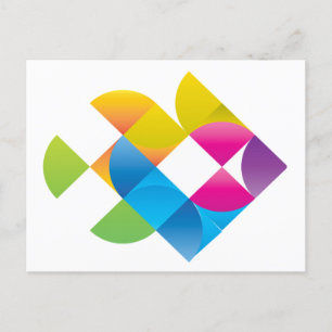 Leuke grappige tropische regenboog vis briefkaart