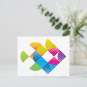 Leuke grappige tropische regenboog vis briefkaart (Staand voorkant)