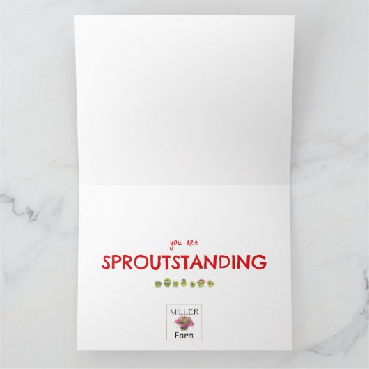 Leuke grappige unieke bedankkaart voor boeren kaart (Binnen)