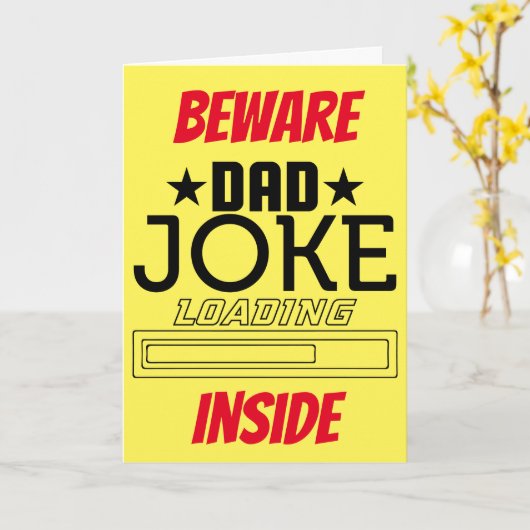 Leuke Grappige Vadergrap Kaart (Gele Bloem)