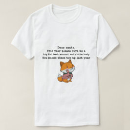 Leuke, grappige vossengraphics met lieve kerstman t-shirt