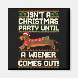 Leuke Grappige Wiener Hond Kerstmis Dachshund Vaka Magneet