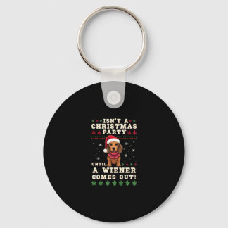 Leuke Grappige Wienerse Hond Kerstmis Dachshund Va Sleutelhanger