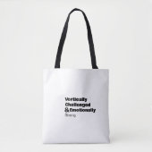 Leuke grappige zwart-wit minimalistische typografi tote bag (Voorkant)