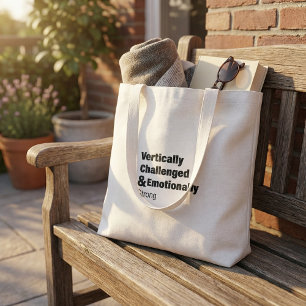Leuke grappige zwart-wit minimalistische typografi tote bag