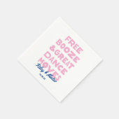 Leuke gratis drank en geweldige dansbewegingen bru servet (Hoek)