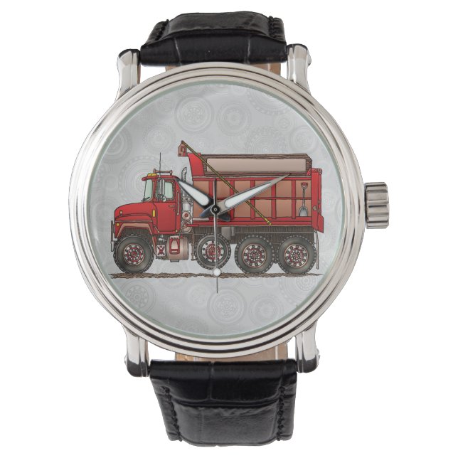 Leuke Gravel Dump Truck Horloge (Voorkant)