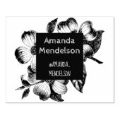 Leuke gravure bloemenrubberen stempel (Afrduk)