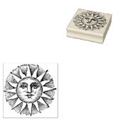 Leuke gravure zon rubberstempel (Gestempeld)
