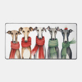 Leuke Greyhound Honden in Sjaals Bureaumat (Voorkant)