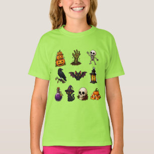 Leuke & Griezeld Halloween Stickerset – Pompoenen, T-shirt