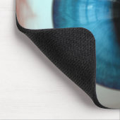 Leuke griezelige blauwe oogbol - raar, smaakloos c muismat (Hoek)