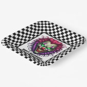 Leuke griezelige enge clown gezicht Halloween papi Papieren Bordje (Gebogen)