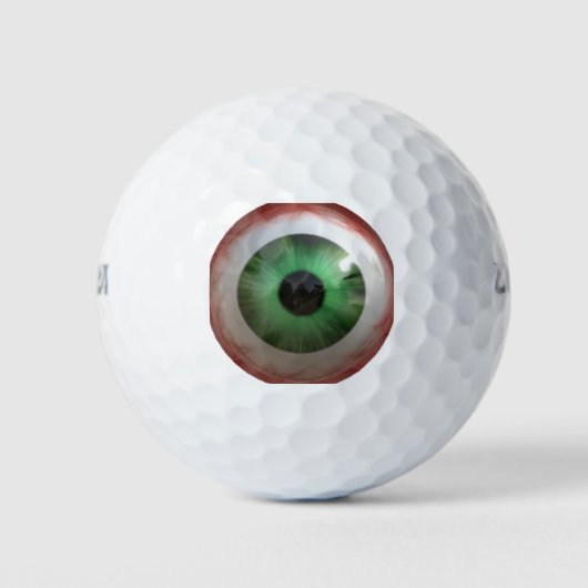 Leuke griezelige groene oogbal - raar golfballen (Voorkant)