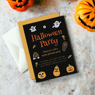 Leuke griezelige Halloween-feest uitnodiging