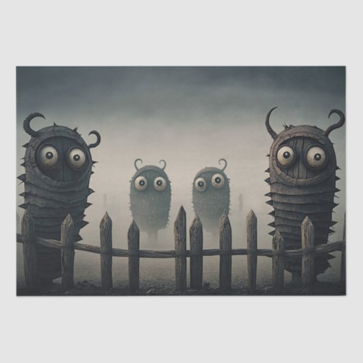 Leuke, griezelige monsters tissuepapier (Voorkant)