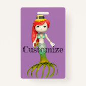 Leuke griezelige zeemeermin heks Thunder_Cove Badge (Achterkant)