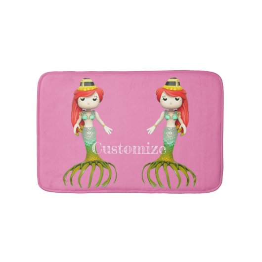 Leuke griezelige zeemeermin heks Thunder_Cove Badmat (Voorkant)