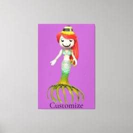 Leuke griezelige zeemeermin heks Thunder_Cove Canvas Afdruk