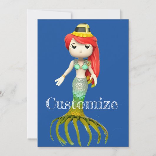 Leuke griezelige zeemeermin heks Thunder_Cove Kaart (Voorkant)