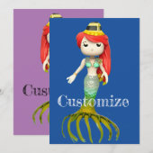 Leuke griezelige zeemeermin heks Thunder_Cove Kaart (Voorkant / Achterkant)