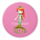 Leuke griezelige zeemeermin heks Thunder_Cove Keramische Knop (Voorkant)