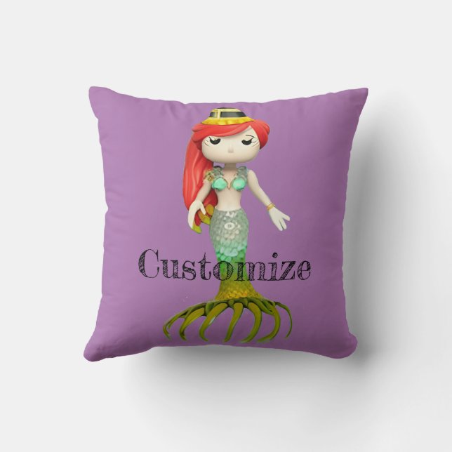 Leuke griezelige zeemeermin heks Thunder_Cove Kussen (Achterkant)