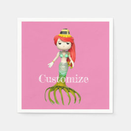 Leuke griezelige zeemeermin heks Thunder_Cove Servet