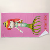 Leuke griezelige zeemeermin heks Thunder_Cove Strandlaken (Voorkant)