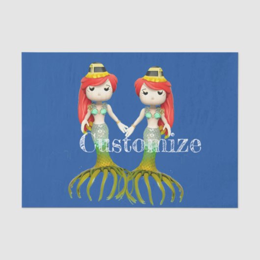 Leuke griezelige zeemeermin heks Thunder_Cove Tissuepapier (Voorkant)