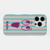 Leuke Griezels Grappig Gezicht iPhone Hoesje (Achterkant horizontaal)