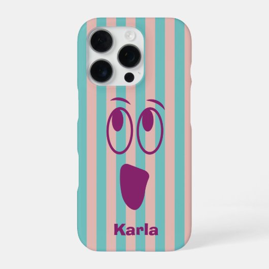 Leuke Griezels Grappig Gezicht iPhone Hoesje (Achterkant)