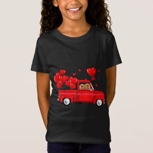 Leuke Griffon Brussels Riding Rode Vrachtwagen Lie T-shirt (Voorkant)