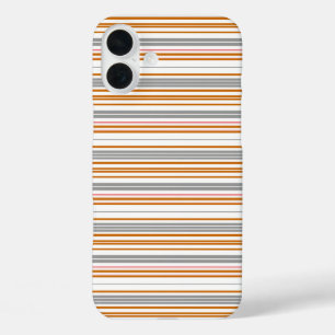 Leuke grijs bruine strepen iPhone 16 plus hoesje