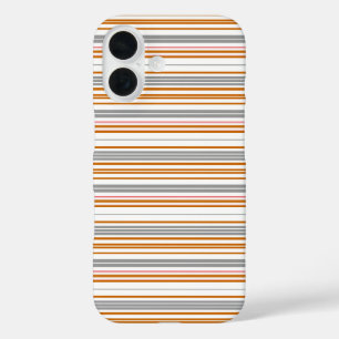 Leuke grijs bruine strepen iPhone 16 hoesje