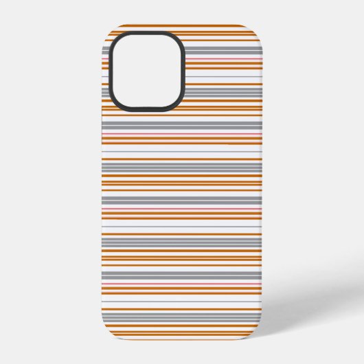 Leuke grijs bruine strepen iPhone hoesje (Achterkant)