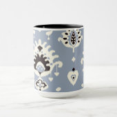 Leuke grijze beige ikat stammenpatronen mok (Midden)