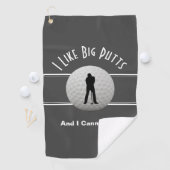 Leuke Grijze Heren Ik Hou van Grote Putts  Golfhanddoek (Insitu)