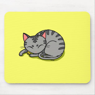 Leuke grijze kattenslaap muismat