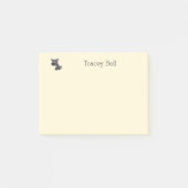 Leuke grijze kleine ezel crème post-it® notes (Voorkant)