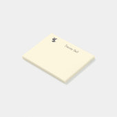 Leuke grijze kleine ezel crème post-it® notes (Schuin)