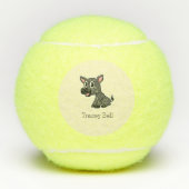 Leuke grijze kleine ezel crème tennisballen (Voorkant)