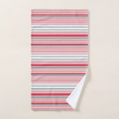Leuke grijze rode strepen bad handdoek (Handdoek)
